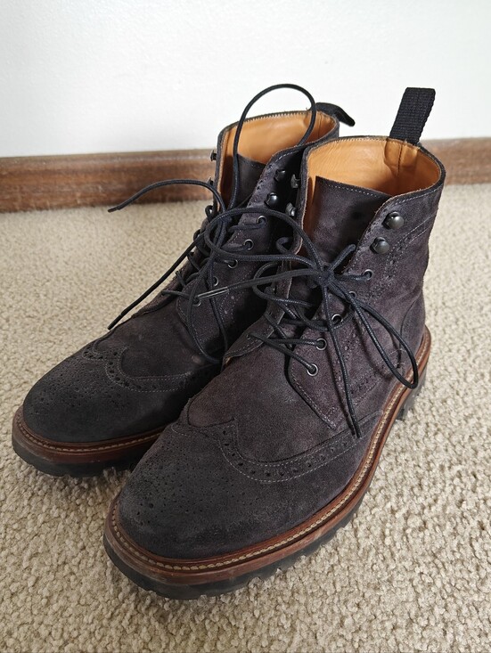 Banana Republic | Dark Grey Suede Wingtip Boots main image 3